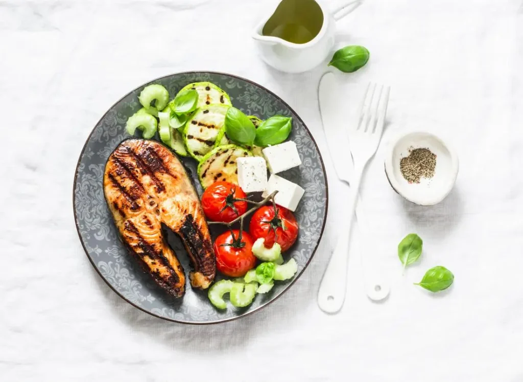 Mediterranean food on a plate